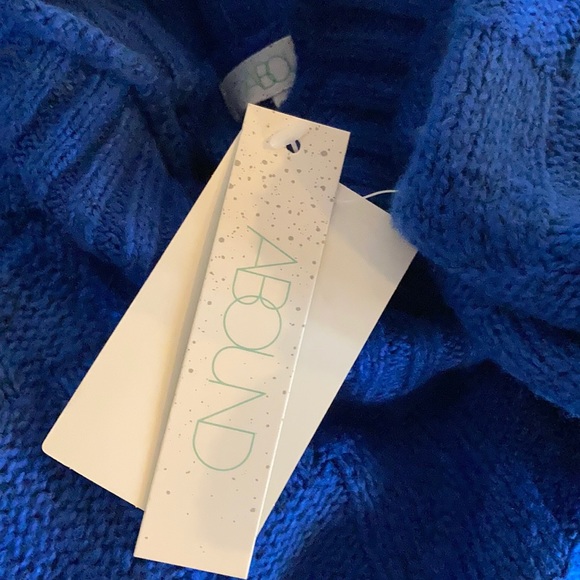 NWT Abound Blue Checker Sweater Mock Neck - Picture 7 of 7